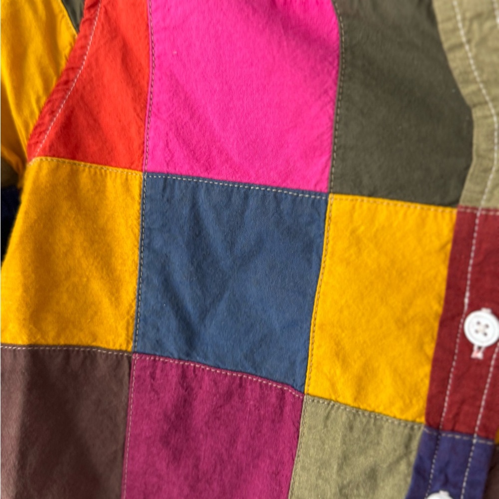 Lands’ End Vintage Patchwork Button Down Shirt 10… - image 6